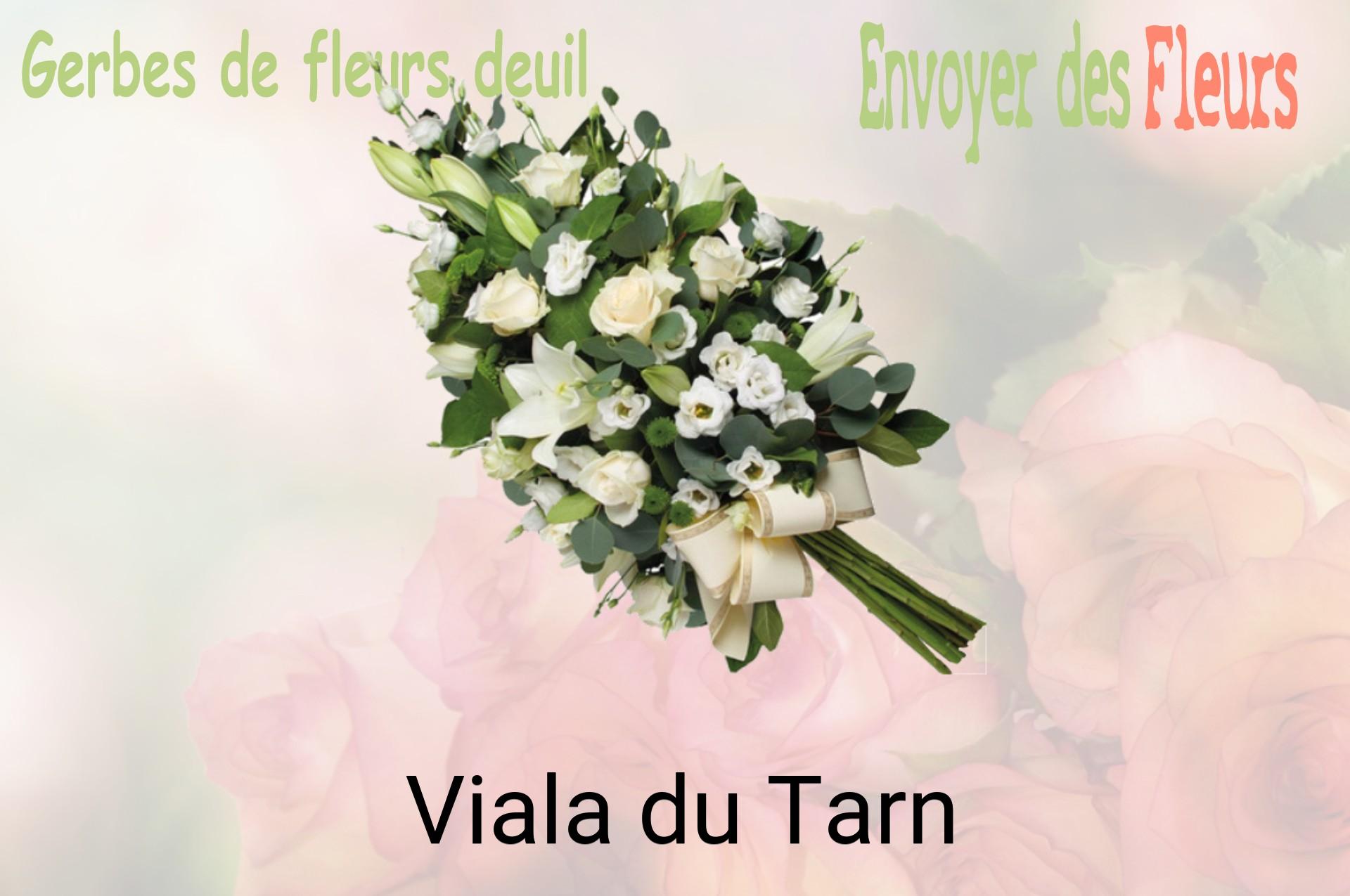 Gerbe de fleurs de deuil livrée à Viala-du-Tarn